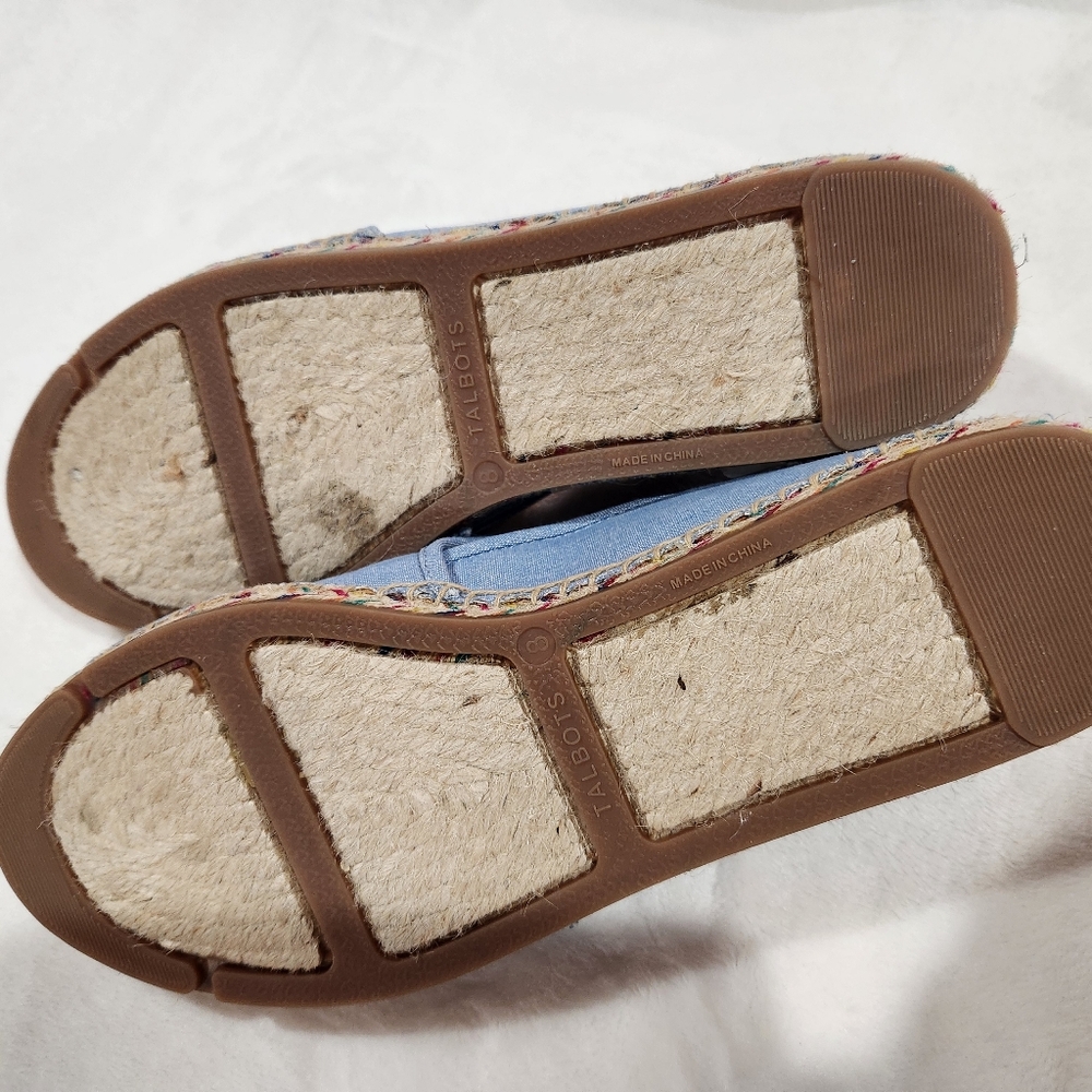Talbots Women's Blue Espadrils Flat Slip-On Shoes, Size 8 - Picture 8 of 11